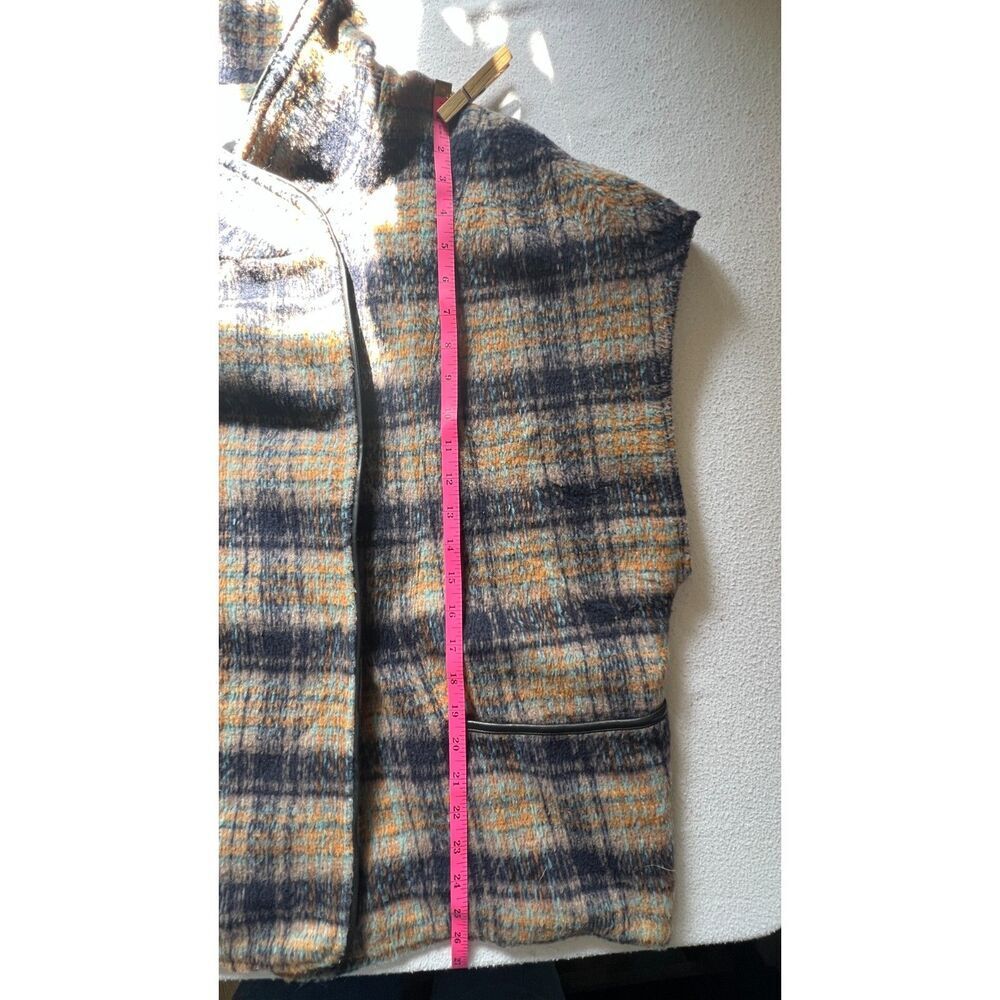 Anthropologie Andersen & Lauth Plaid Flannel Oversized Capelet Vest ALL OS - Picture 5 of 7